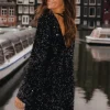 ROBE ROSITA SEQUIN NOIR