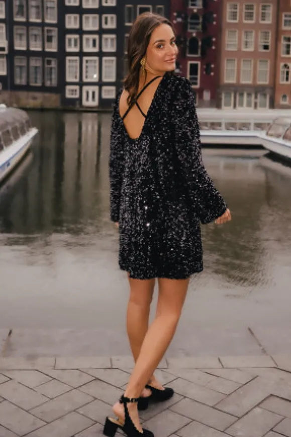 ROBE ROSITA SEQUIN NOIR