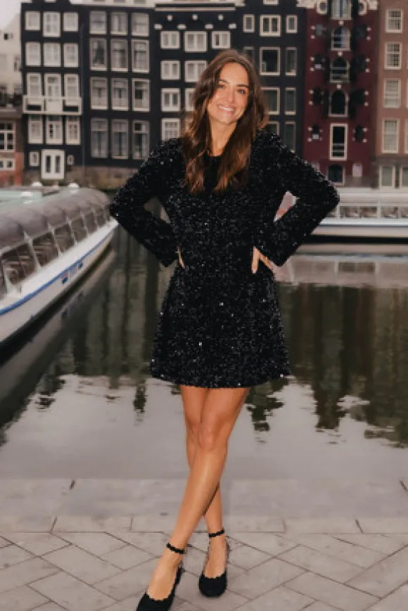 ROBE ROSITA SEQUIN NOIR