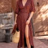 ROBE RUBINA IMPRIMÉ LOTUS