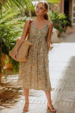 ROBE SALMA MARGUERITE JAUNE