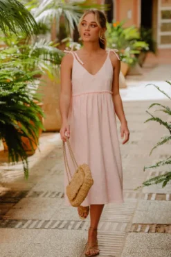 ROBE SALMA ROSE BRODÉ