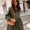 ROBE SALOMÉ KAKI COTON