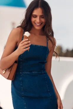ROBE VERA DENIM STONE