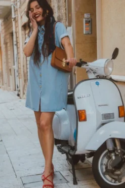 ROBE WALTER DENIM BLEACH