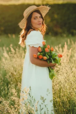 ROBE ZOÉ BLANC COTON