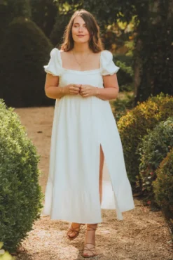 ROBE ZOÉ BLANC COTON