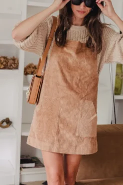 SALOPETTE ALBERTINE VELOURS CAMEL