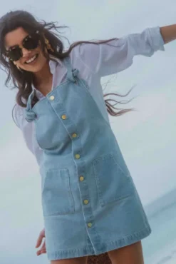 SALOPETTE PIPPA DENIM BLEACH