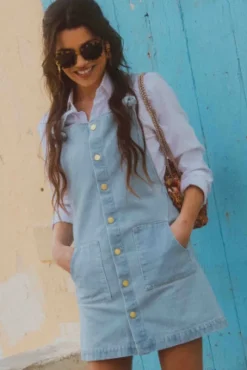 SALOPETTE PIPPA DENIM  BLEACH