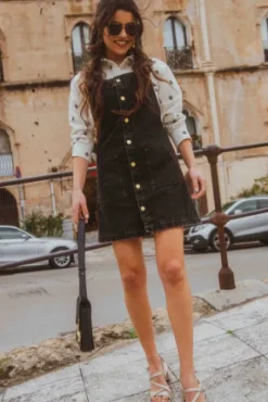 SALOPETTE PIPPA DENIM NOIR