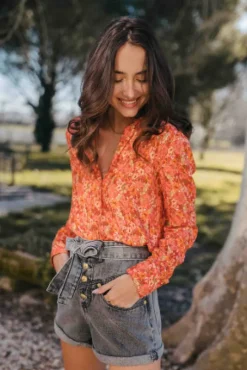 SHORT DENIM JULIEN GRIS