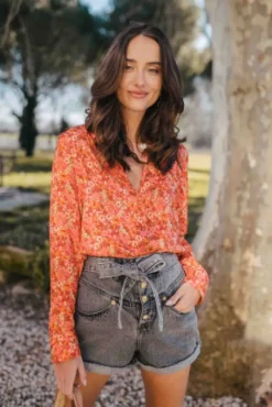 SHORT DENIM JULIEN GRIS
