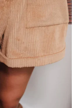 SHORT JONAS VELOURS BRUN