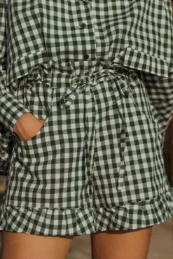 SHORT THAO VICHY VERT