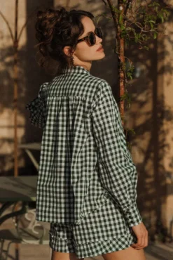 SHORT THAO VICHY VERT