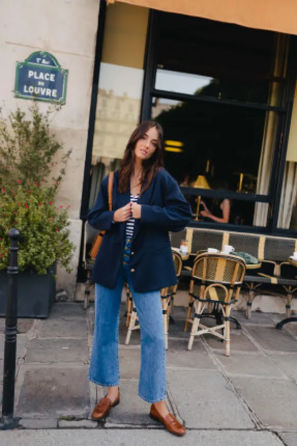 TOP BLEUET MARINE