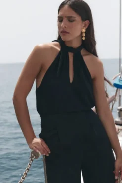TOP EVELYNE LIN VISCOSE NOIR