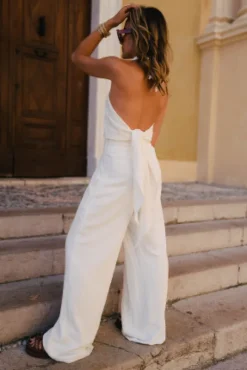 TOP LOULOU LIN VISCOSE BLANC