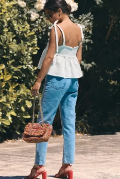 TOP RIVIERA LIN BLANC