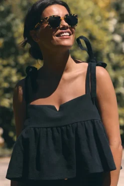 TOP RIVIERA LIN NOIR