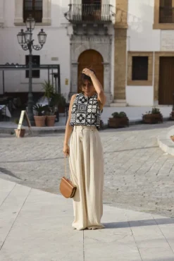 TOP TONIO JACQUARD MOSAÏQUE