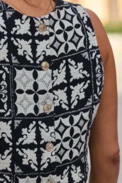 TOP TONIO JACQUARD MOSAÏQUE