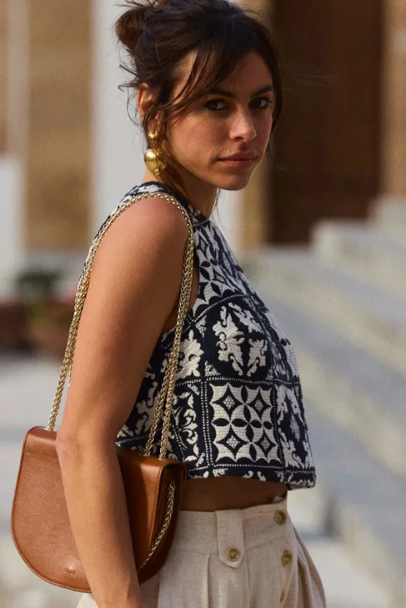 TOP TONIO JACQUARD MOSAÏQUE