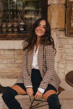VESTE ALY PIED DE COQ
