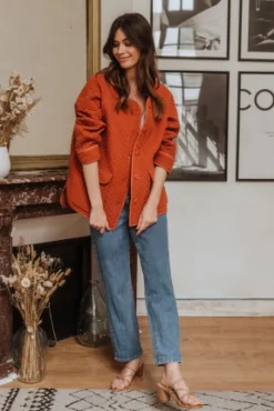 VESTE AMHET BRIQUE