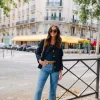 VESTE CHARONNE GABARDINE MARINE