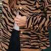 VESTE CHARONNE VELOUR ZEBRE