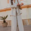 VESTE FRANCKY LIN VISCOSE BEIGE