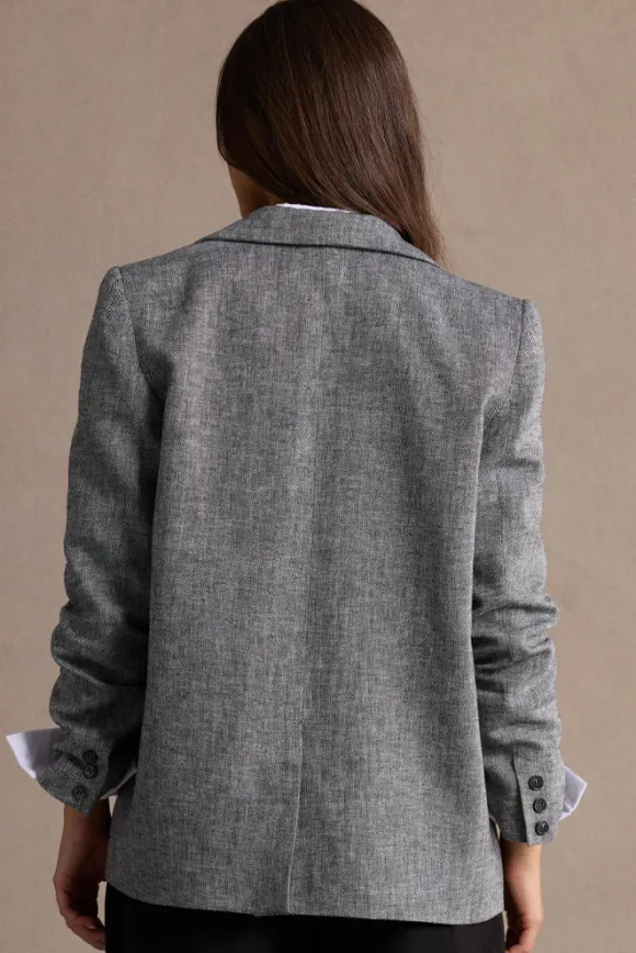 VESTE LUDY CHEVRON NOIR
