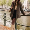 VESTE ÉNORA ÉCHIQUIER CAMEL