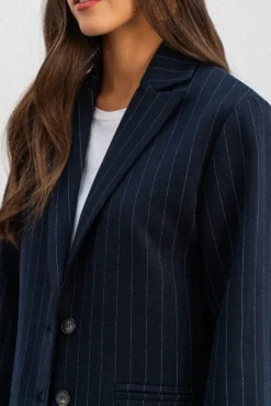 VESTE ÉNORA RAYÉE MARINE