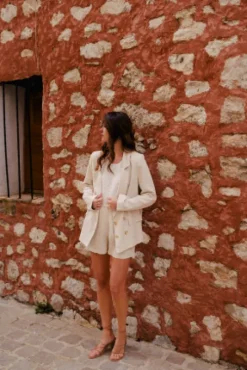 VESTE PADMÉ LIN VISCOSE BEIGE