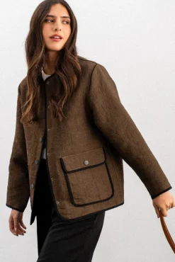 VESTE VAKOO JACQUARD MARRON
